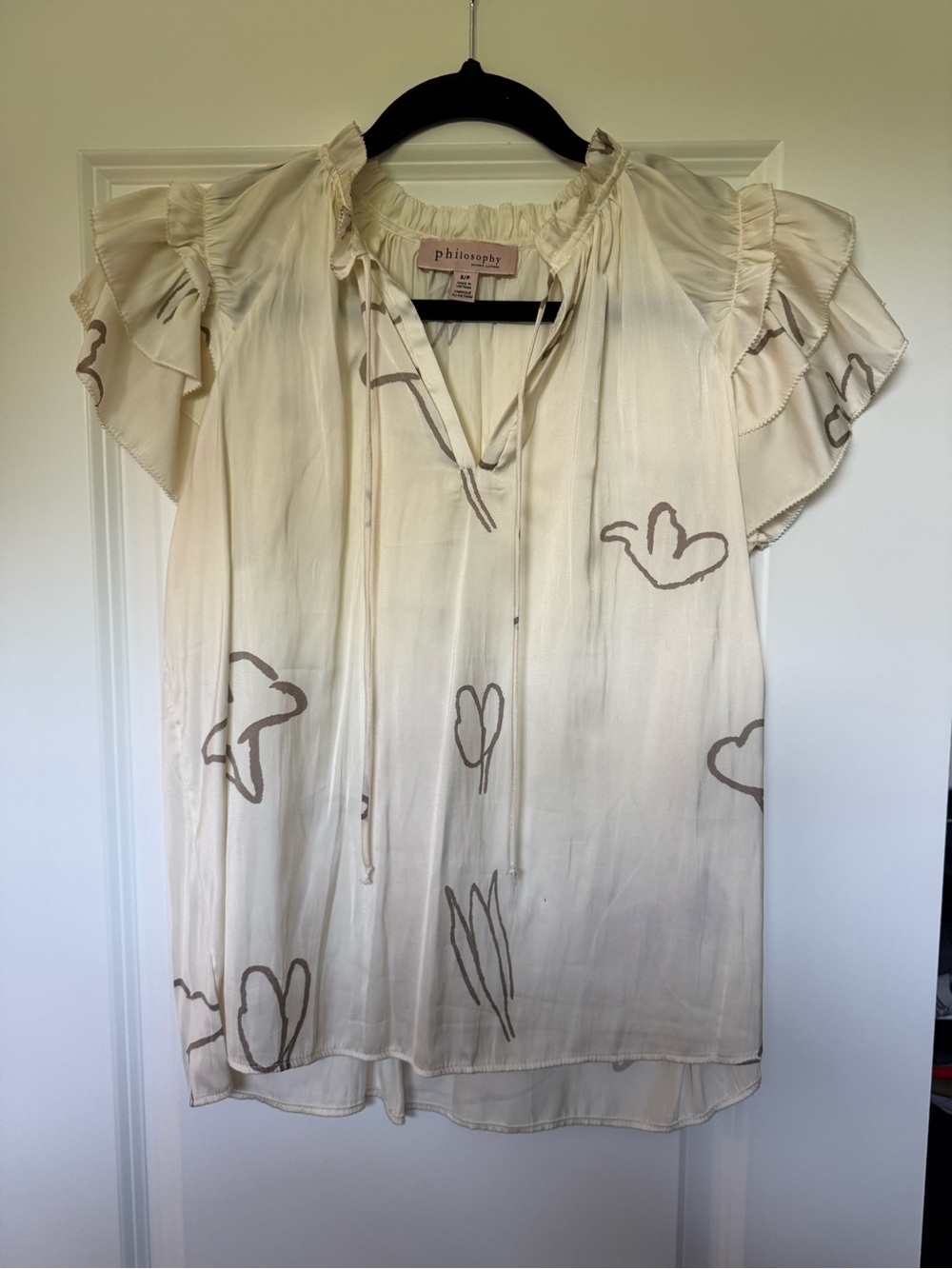 Philosophy Cream Blouse with Subtle Taupe Accents